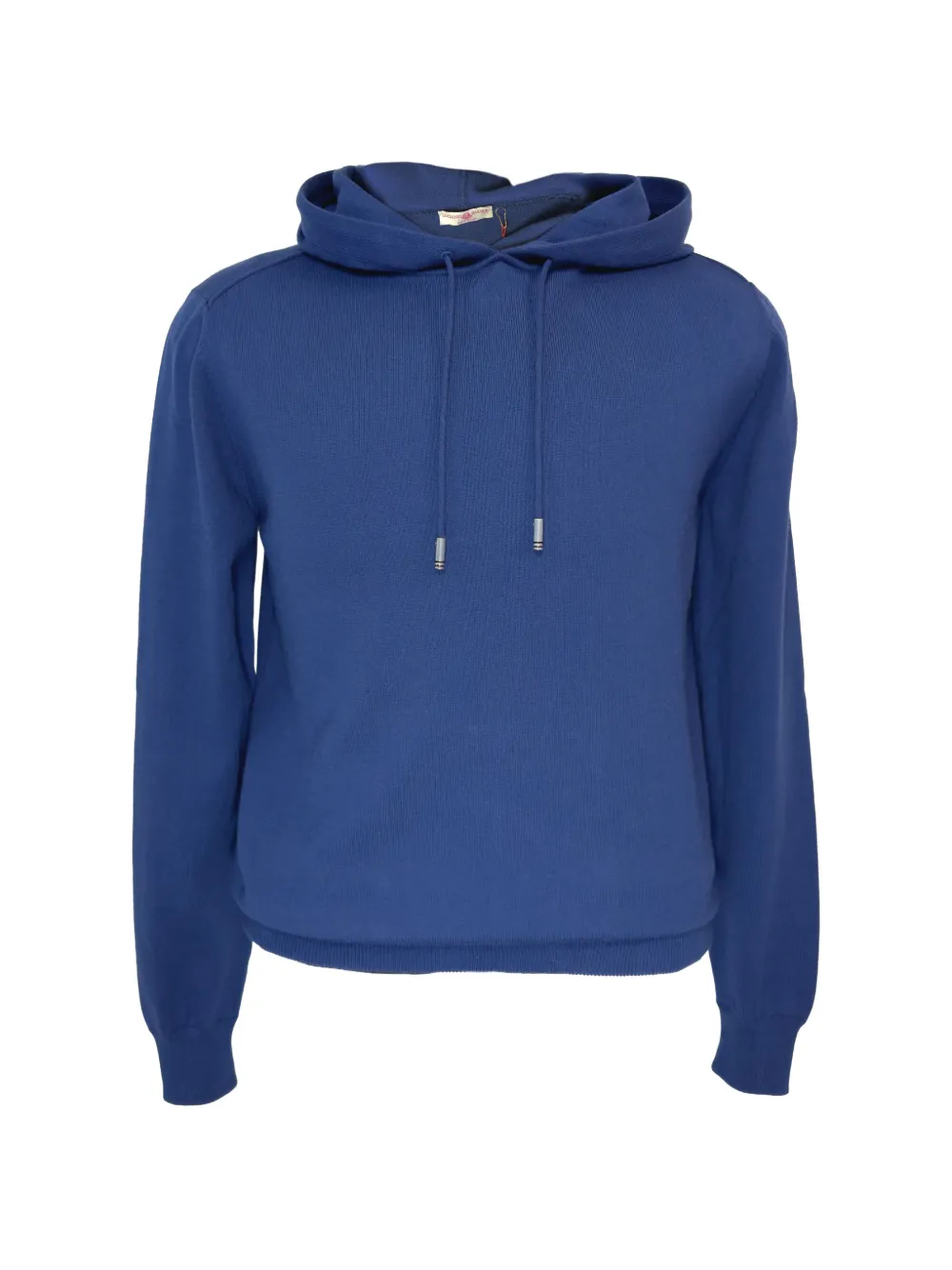 Luciano Barbera drawstring-hood knitted hoodie - Blu