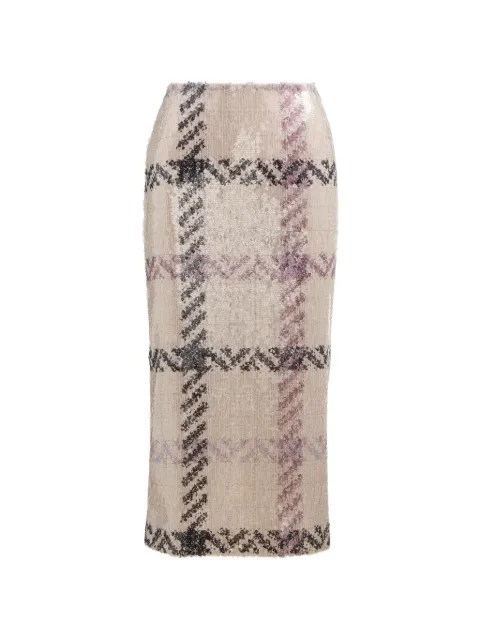 Brandon Maxwell Mercer sequin-embellished midi pencil skirt