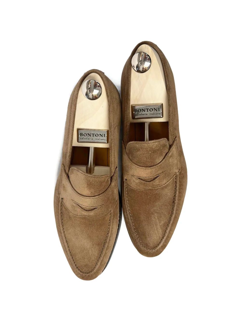 Bontoni Principe suede loafers Bruin