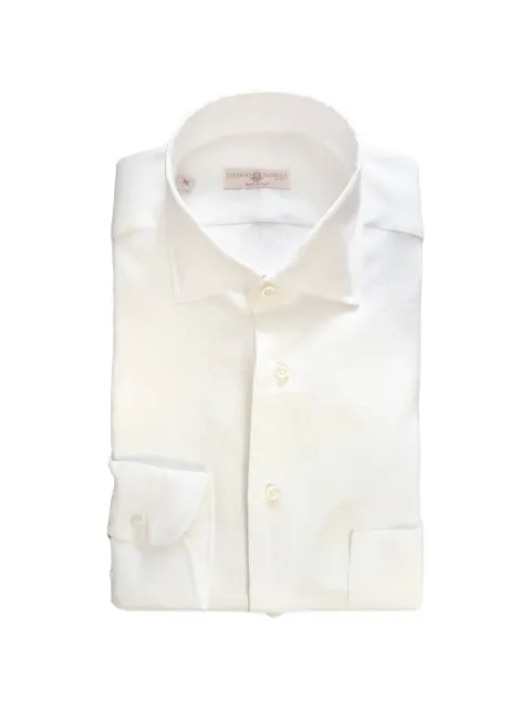 Luciano Barbera point-collar linen shirt