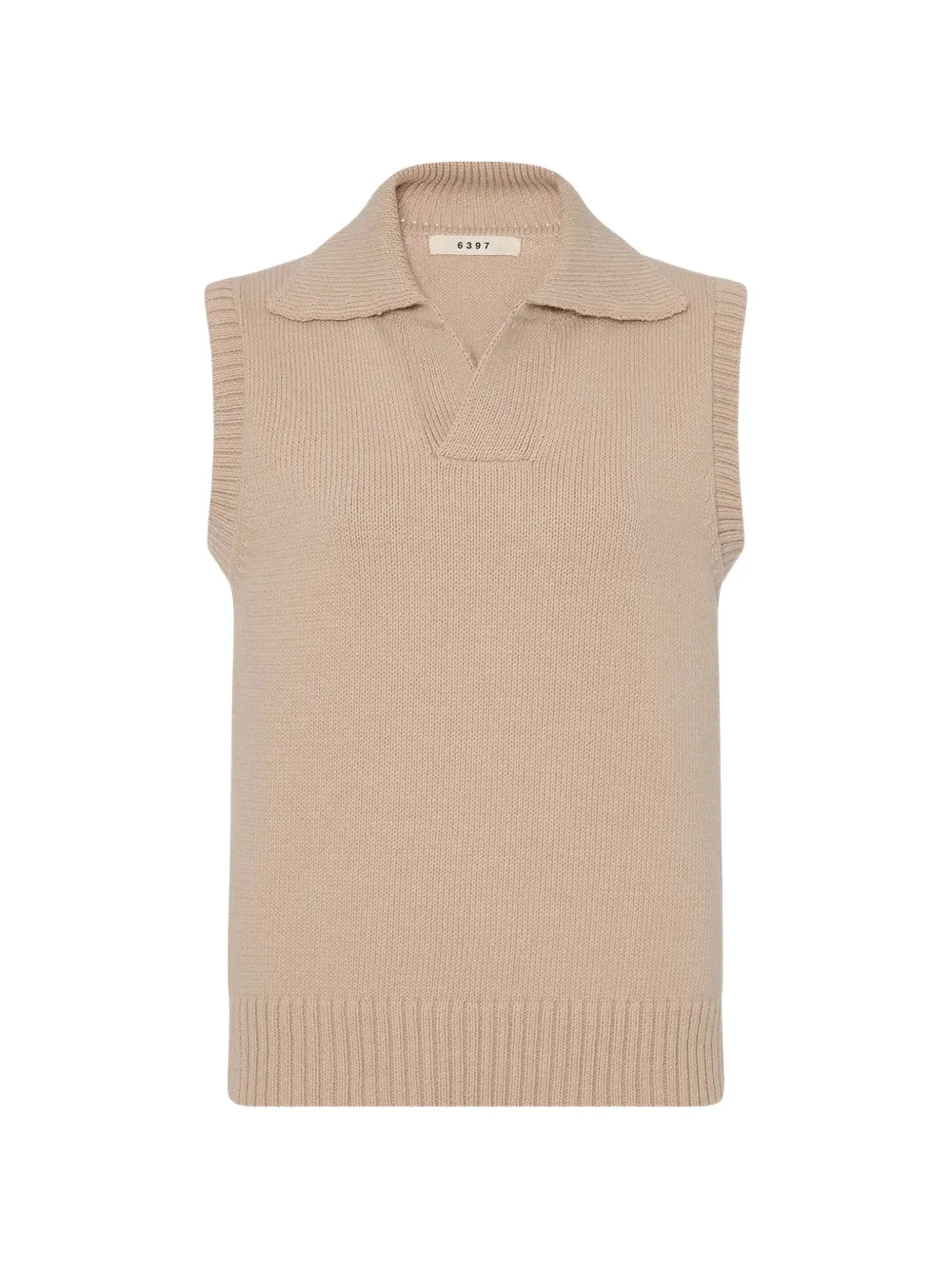 6397 knitted polo vest - Toni neutri