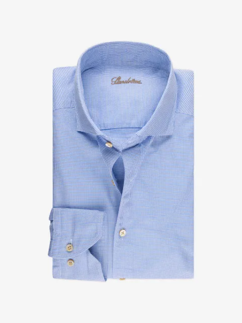 Stenströms checked twill shirt