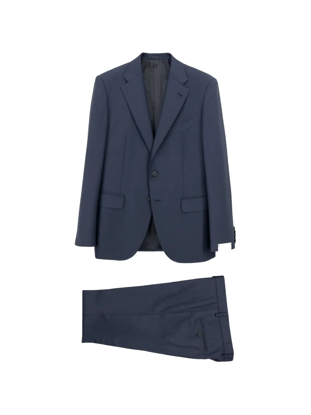 Caruso twill-weave tailored suit - Blu