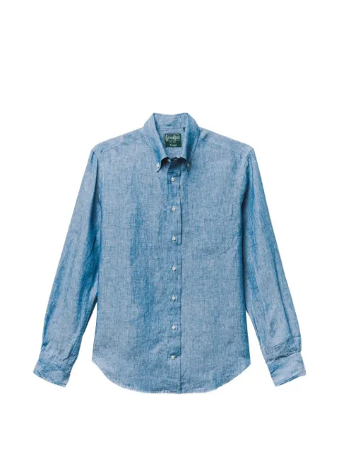 Gitman Vintage chambray-texture linen shirt