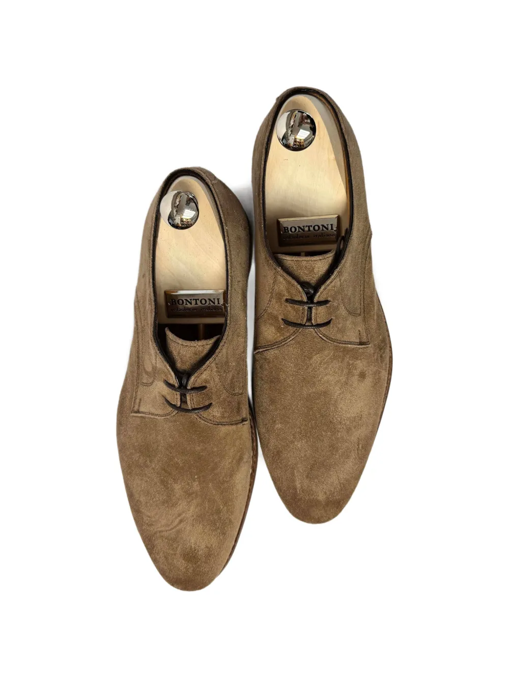 Bontoni Carnera suede derby shoes Beige