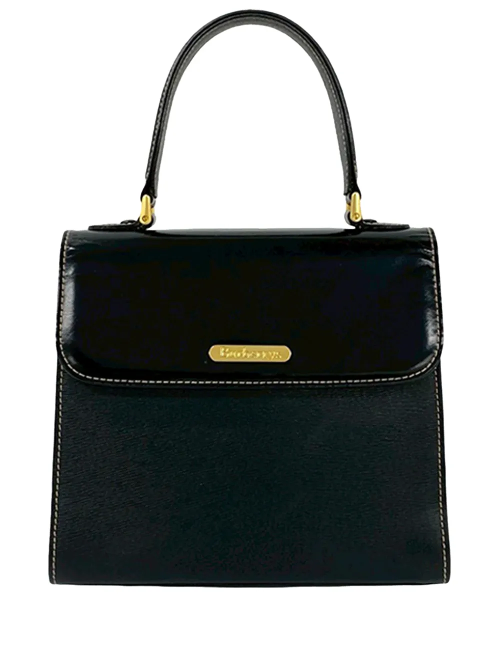 Burberry Pre-Owned 1980-1990 Handtasche mit Lederhenkel - Schwarz