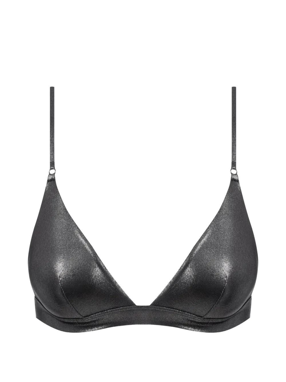 Maison Close triangle-shape bikini top - Argento