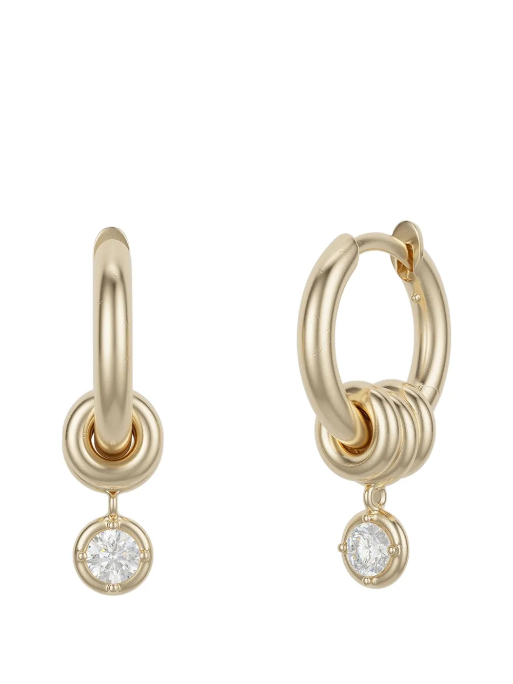 Spinelli Kilcollin Zahra diamond hoop earrings - Gold