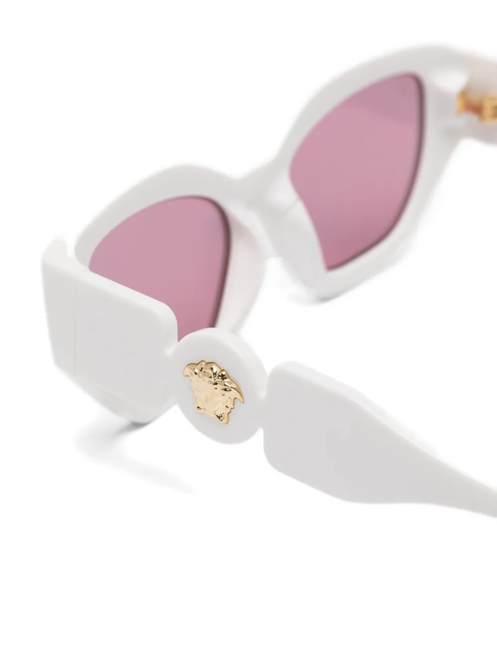 Versace Eyewear Zonnebril met cat-eye montuur Wit