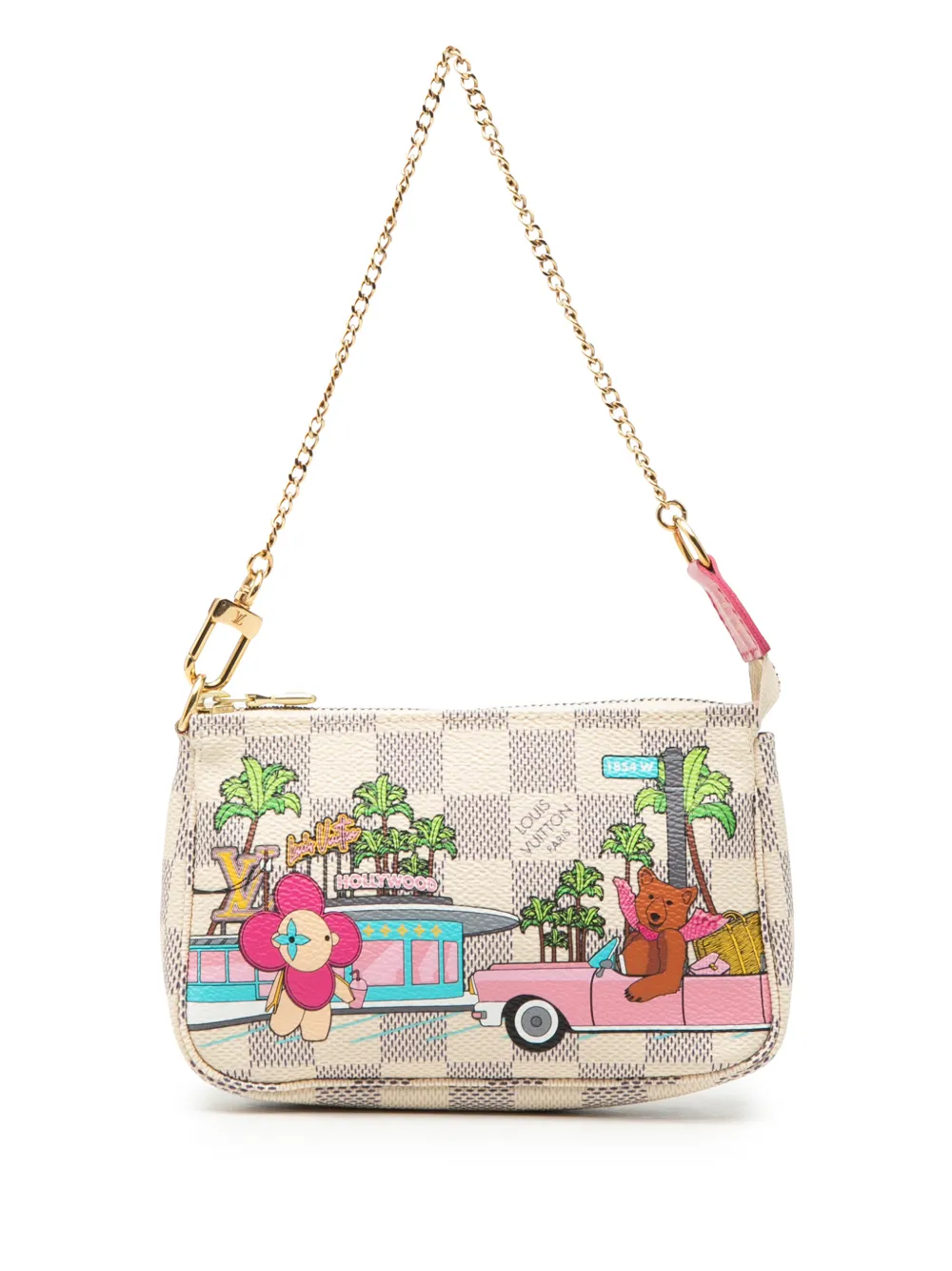 Louis Vuitton Pre-Owned 2021 Damier Azur Animation Hollywood Mini Pochette Accessoires handbag - White