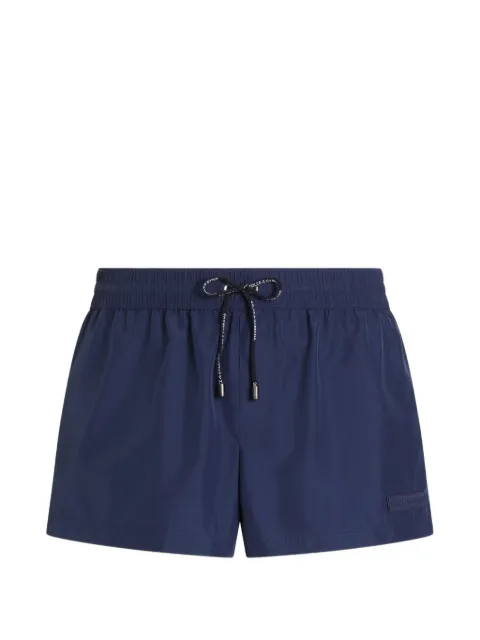 Dolce & Gabbana logo-patch drawstring swim shorts