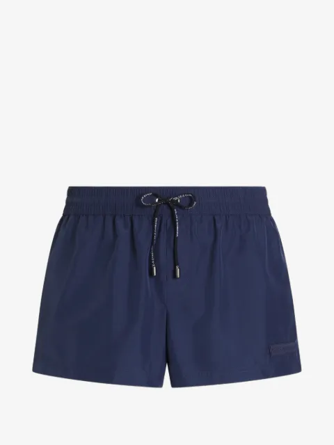 Dolce & Gabbana logo-patch drawstring swim shorts