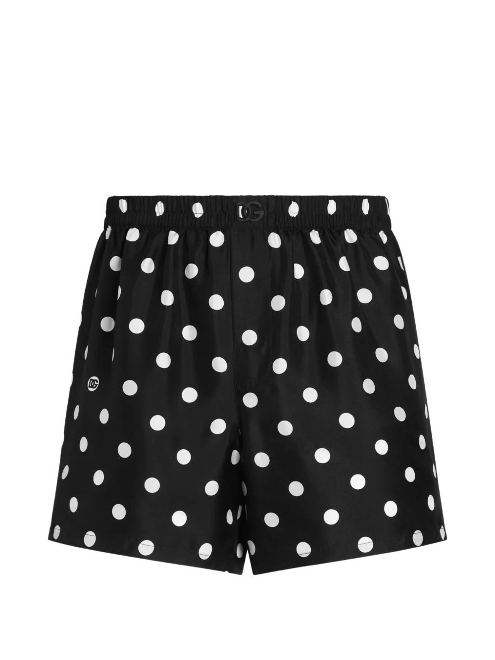 Dolce & Gabbana Zijde-twill boxershorts met stippen Zwart