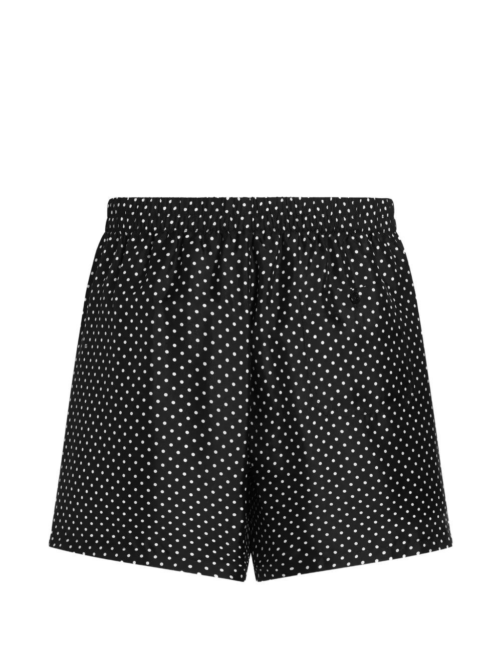 Dolce & Gabbana Boxer a pois in twill di seta - Nero