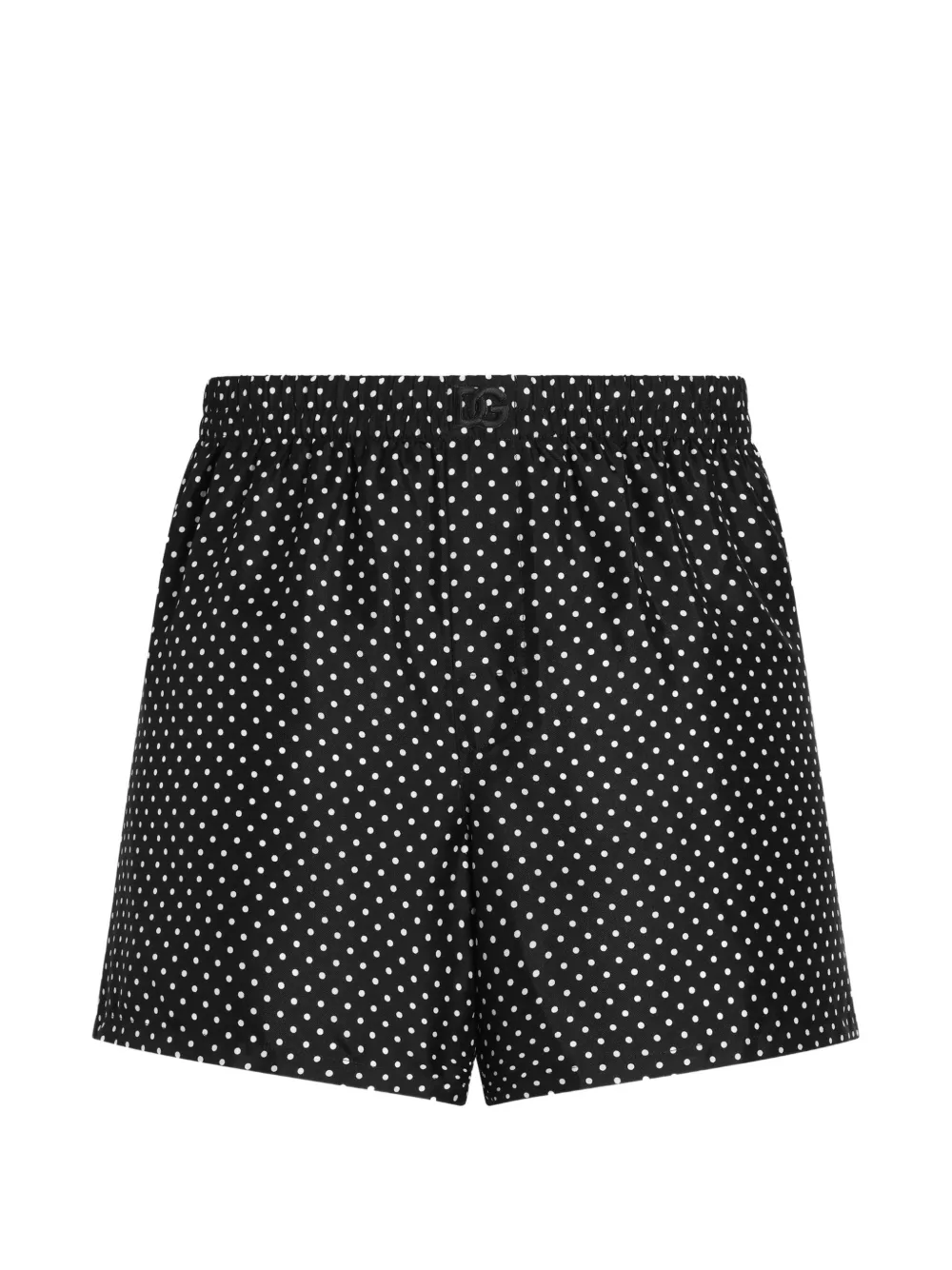 Dolce & Gabbana Zijde-twill boxershorts met stippen Zwart