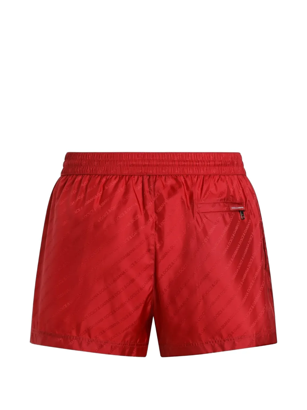 Dolce & Gabbana Korte zwembroek met jacquard logo Rood