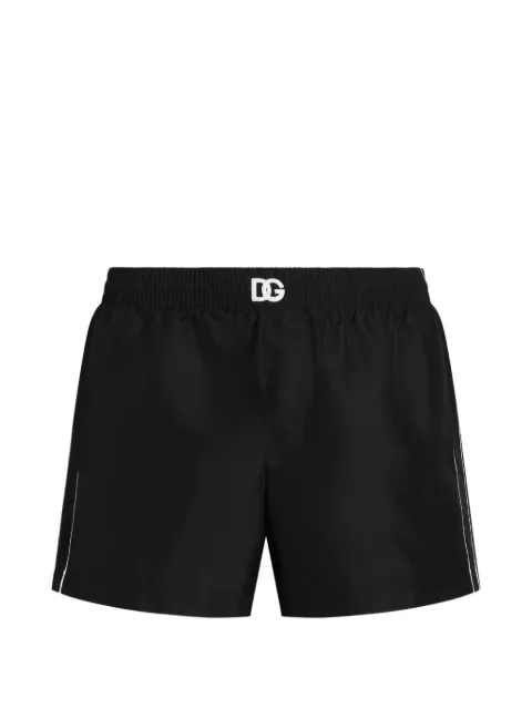 Dolce & Gabbana logo-embroidered swim shorts