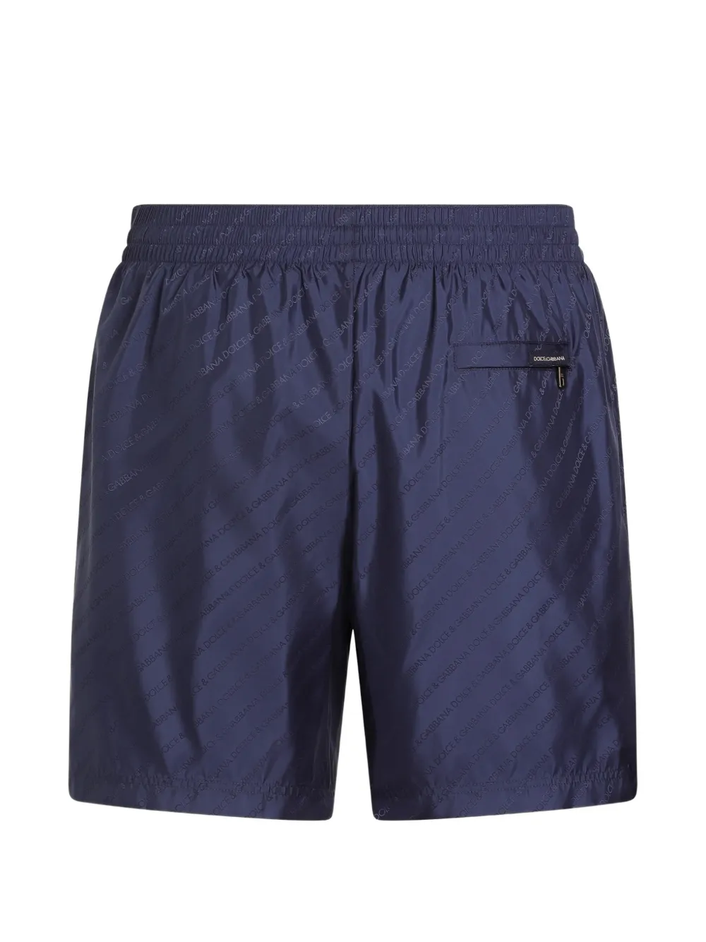 Dolce & Gabbana Zwembroek met trekkoord en logo-jacquard Blauw