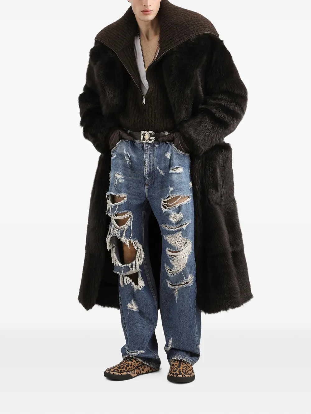 Dolce & Gabbana Trui van wolblend Bruin