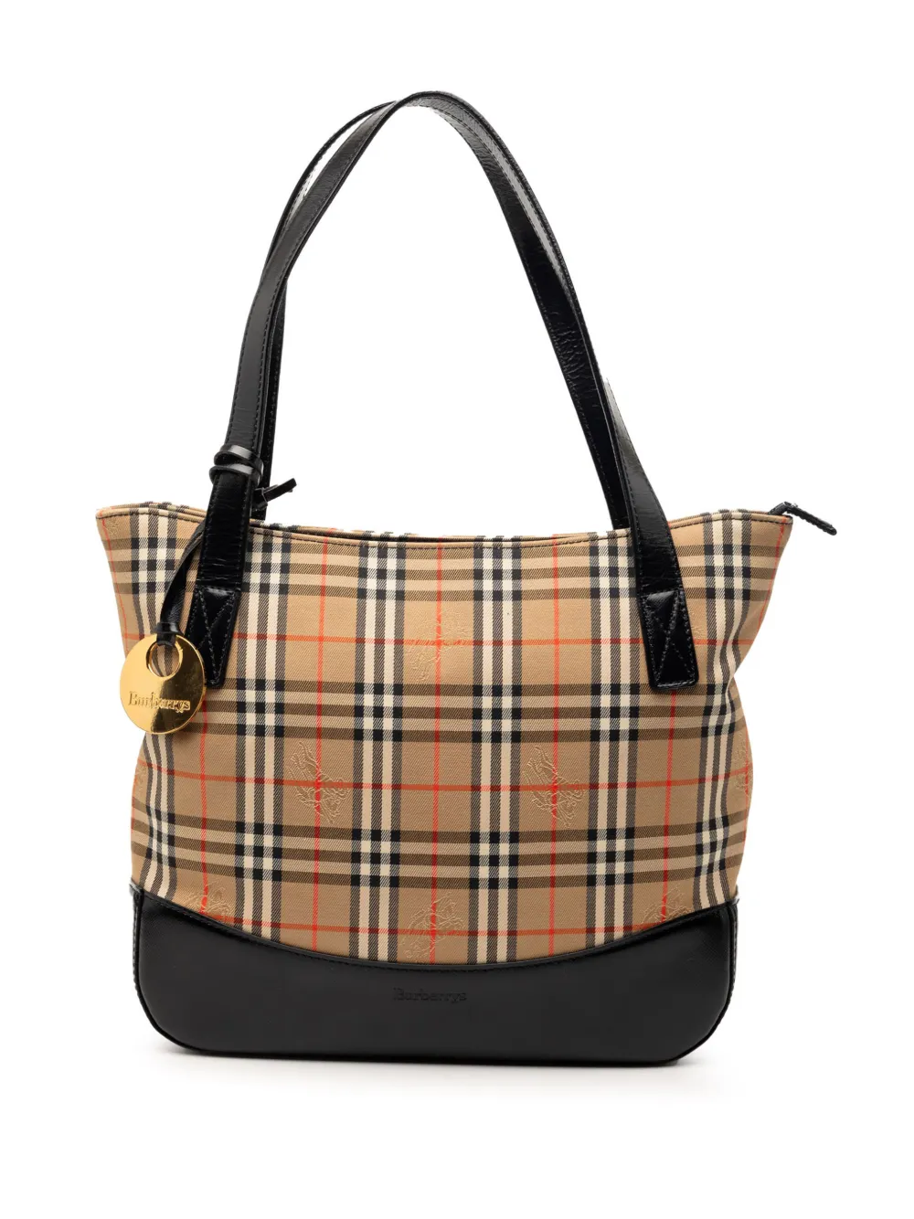 Burberry Pre-Owned 2000-2017 Haymarket Check Canvas Tote Bag - Nude