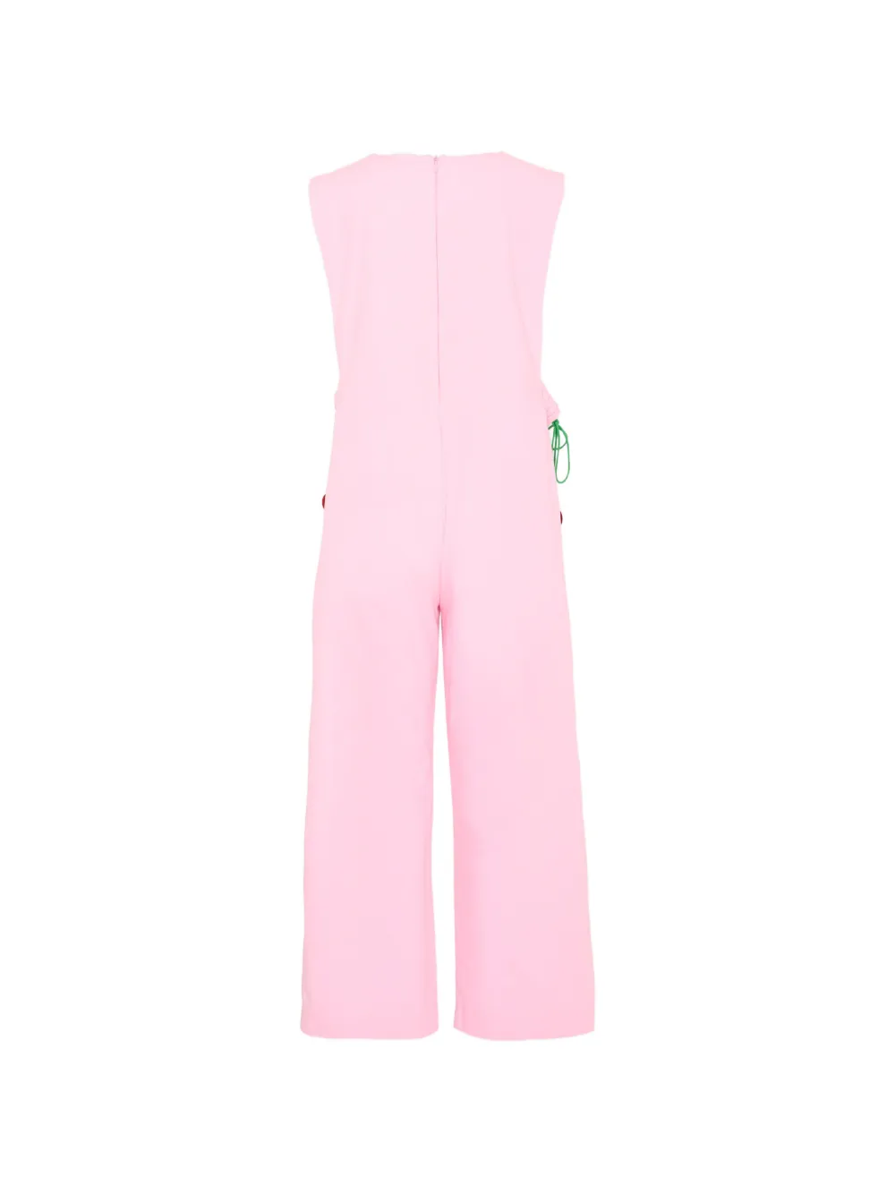 Pangolini Kids Jumpsuit met geborduurde kers Roze
