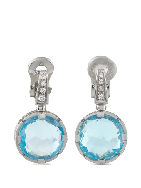 Bvlgari Pre-Owned Parentesi topaz and diamond earrings