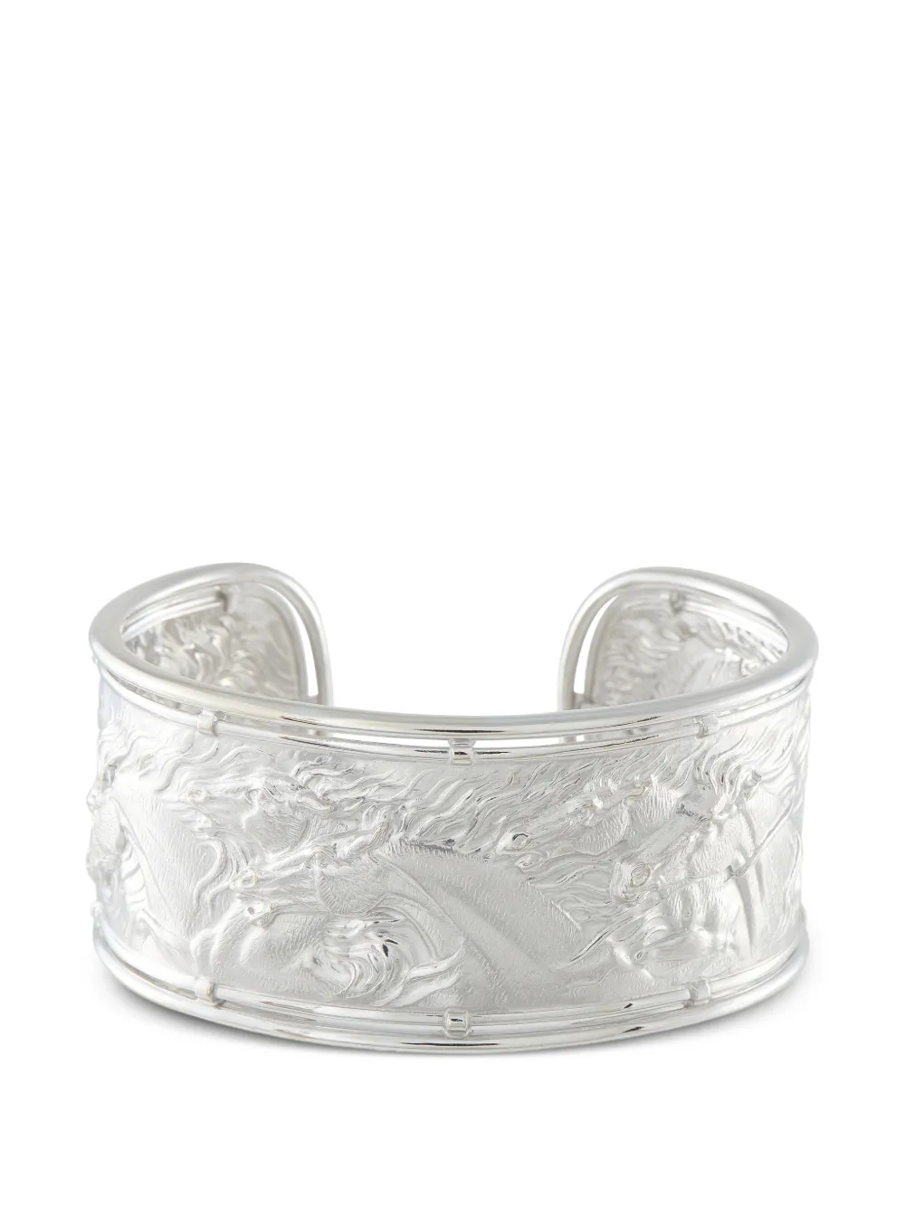 Carrera Y Carrera equestrian cuff bracelet - Silber