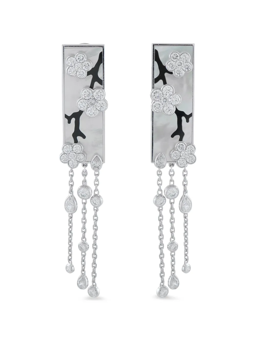 Van Cleef & Arpels Pre-Owned Miroir Des Eaux multi-stone earrings - Argento