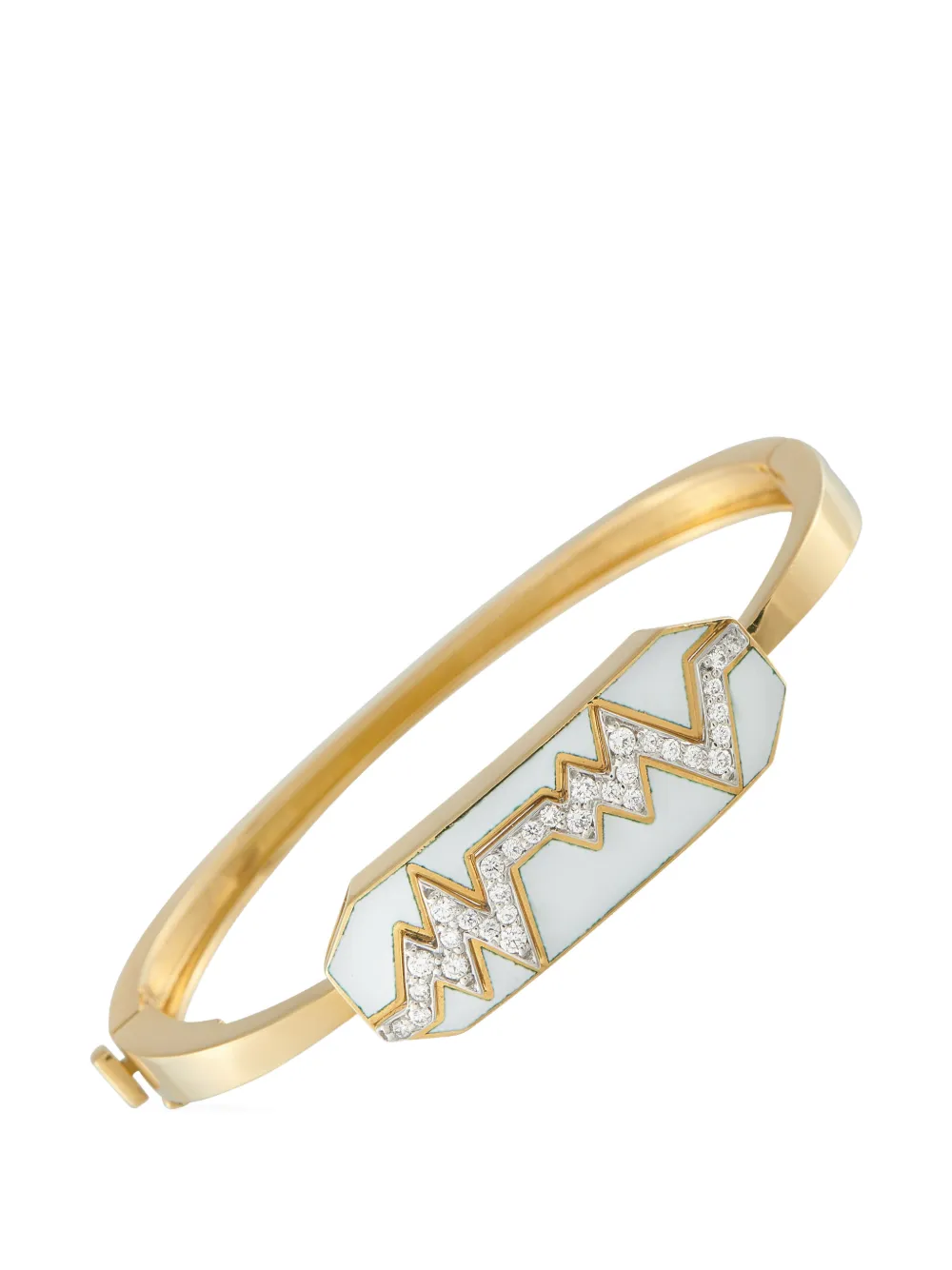 David Webb Skip diamond and enamel bracelet - Oro