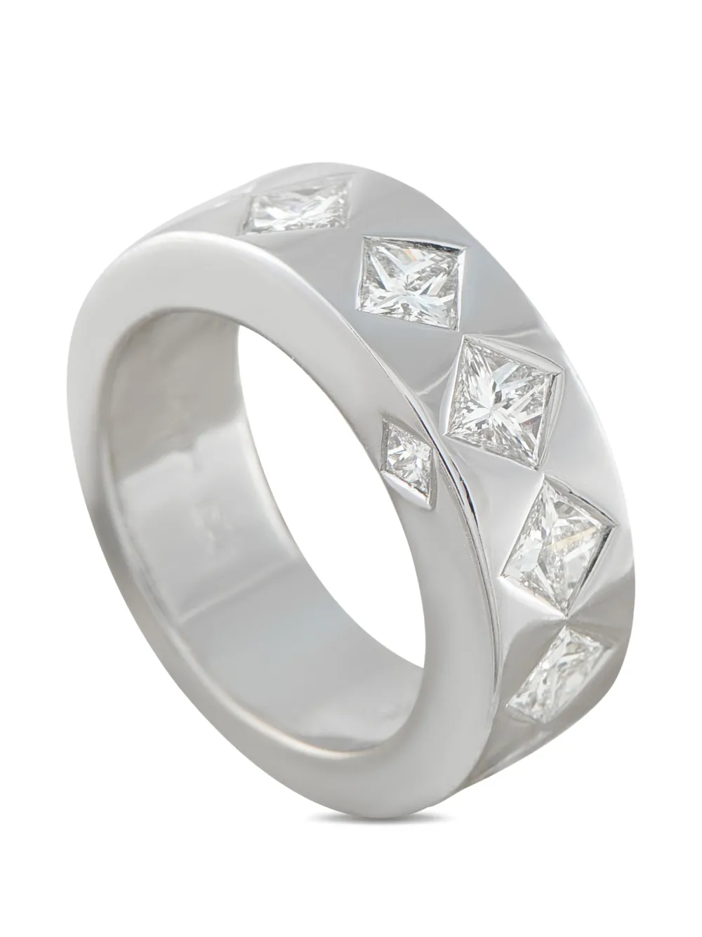 CHANEL Pre-Owned diamond band ring - Argento