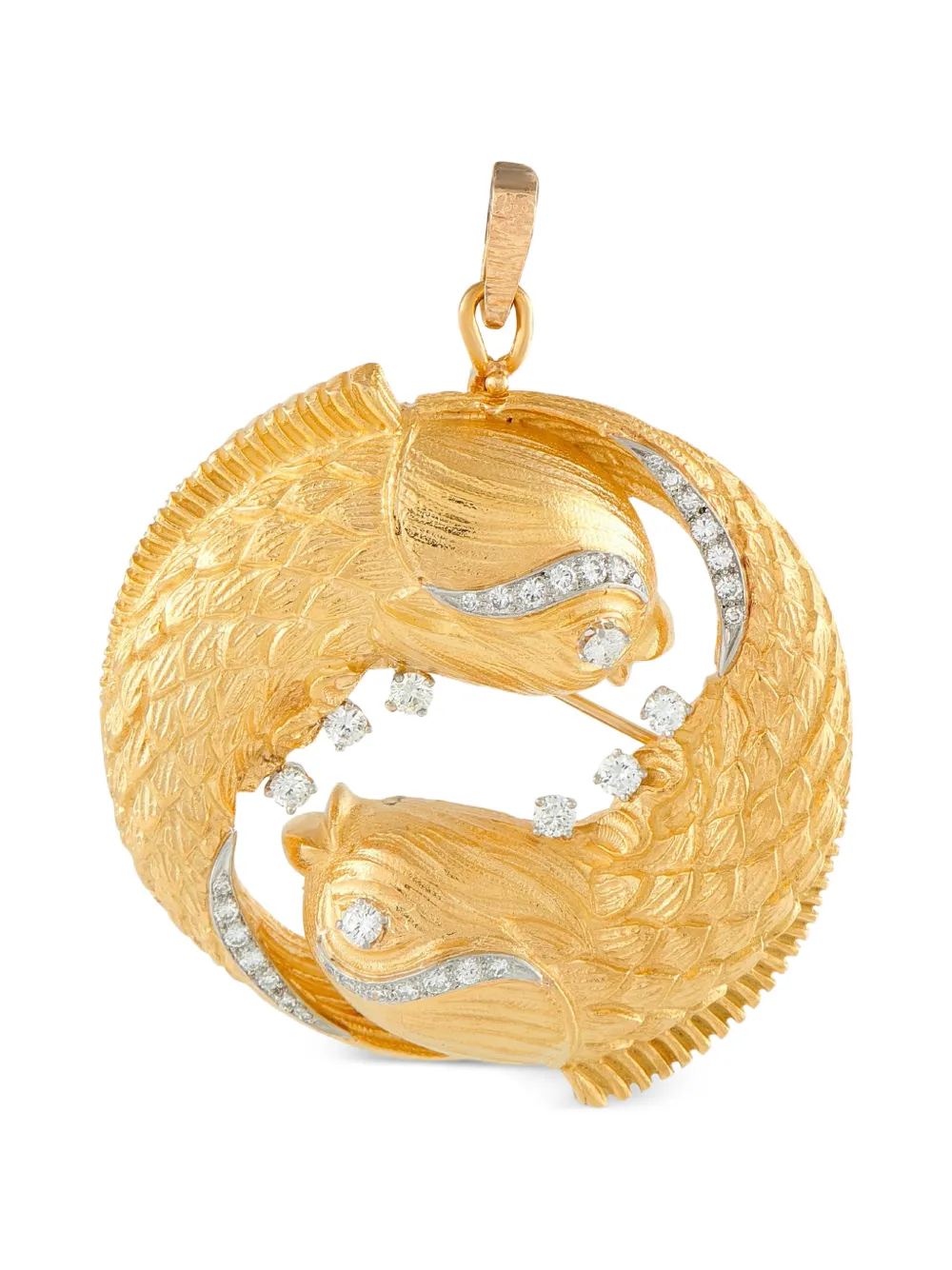 David Webb Fish diamond pendant brooch - Oro