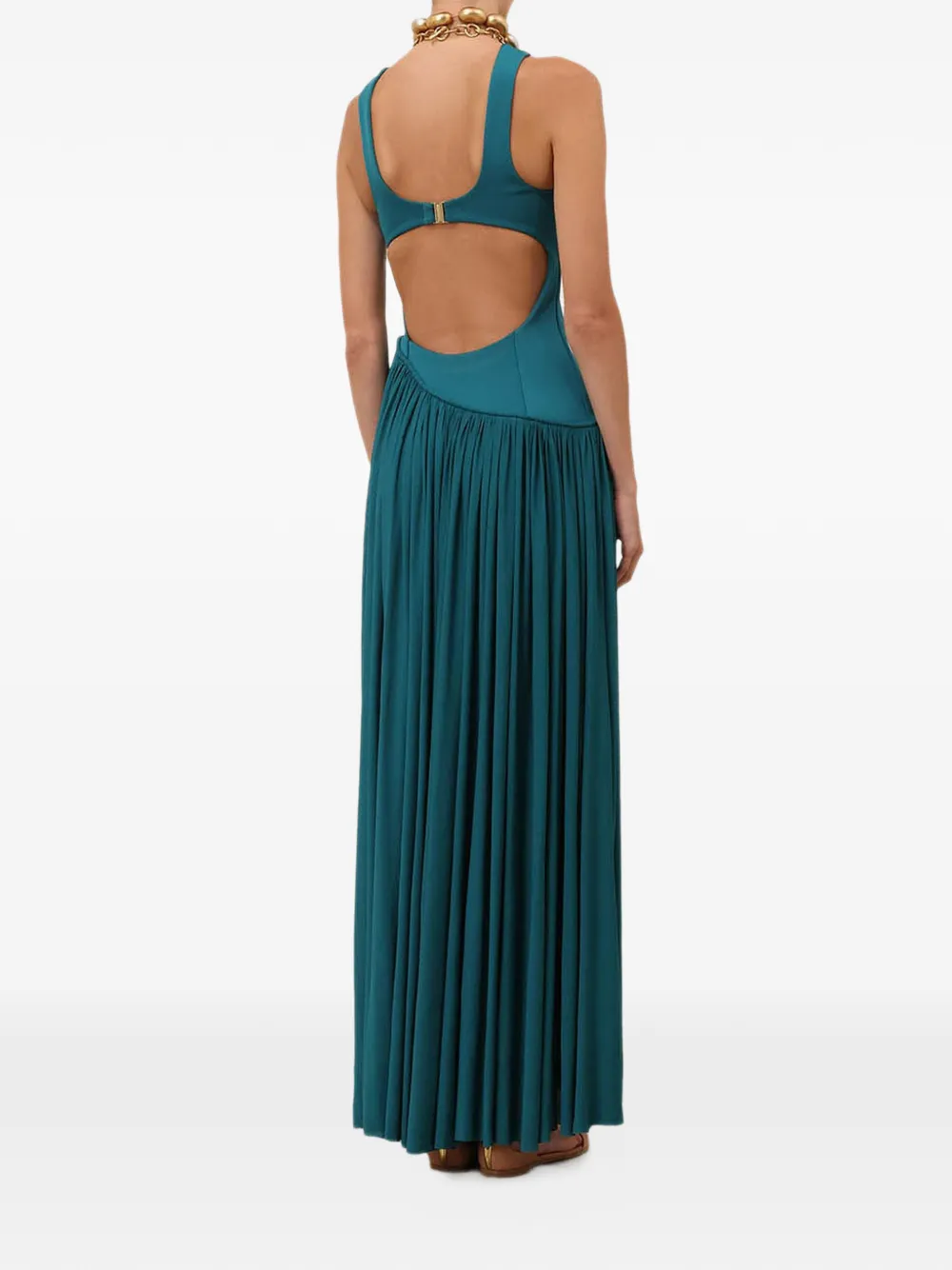 ZIMMERMANN Luna asymmetrische jurk met plooien Blauw