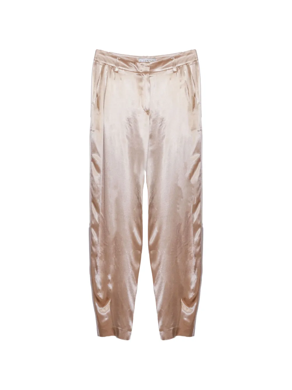 Genny Silk Trousers In Neutral