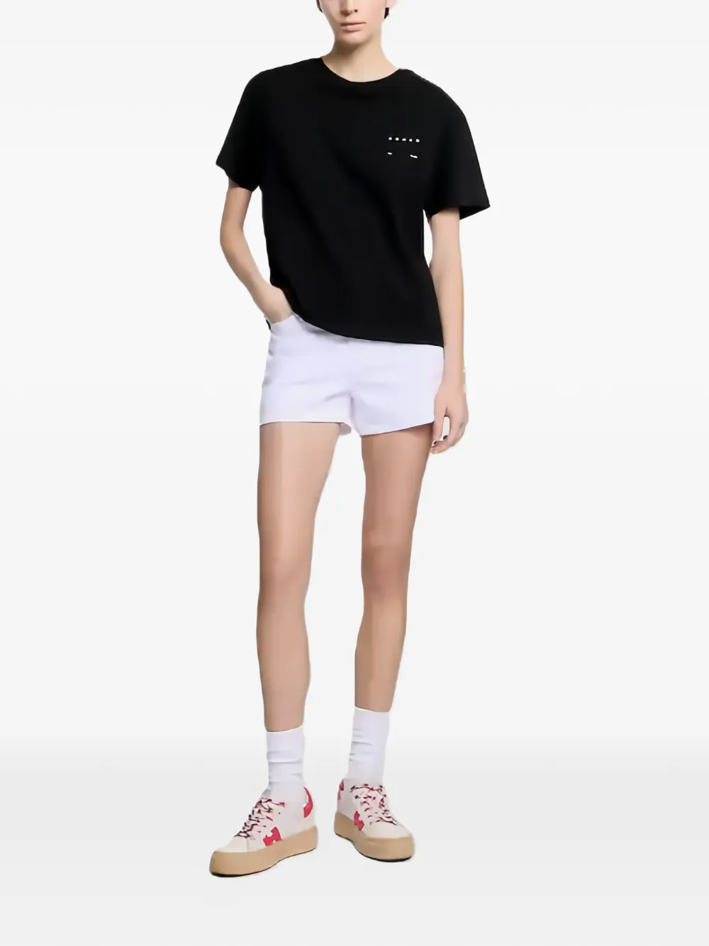 Hogan T-shirt met logoprint Zwart