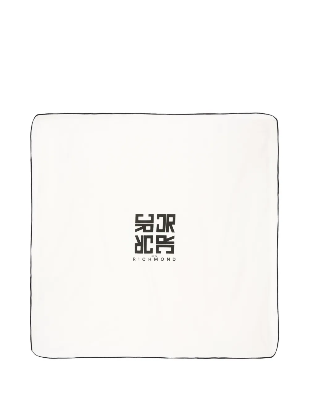 John Richmond Junior logo-print piped blanket - Bianco