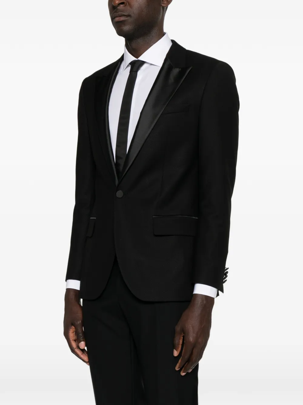 BOSS Blazer met knopen Zwart