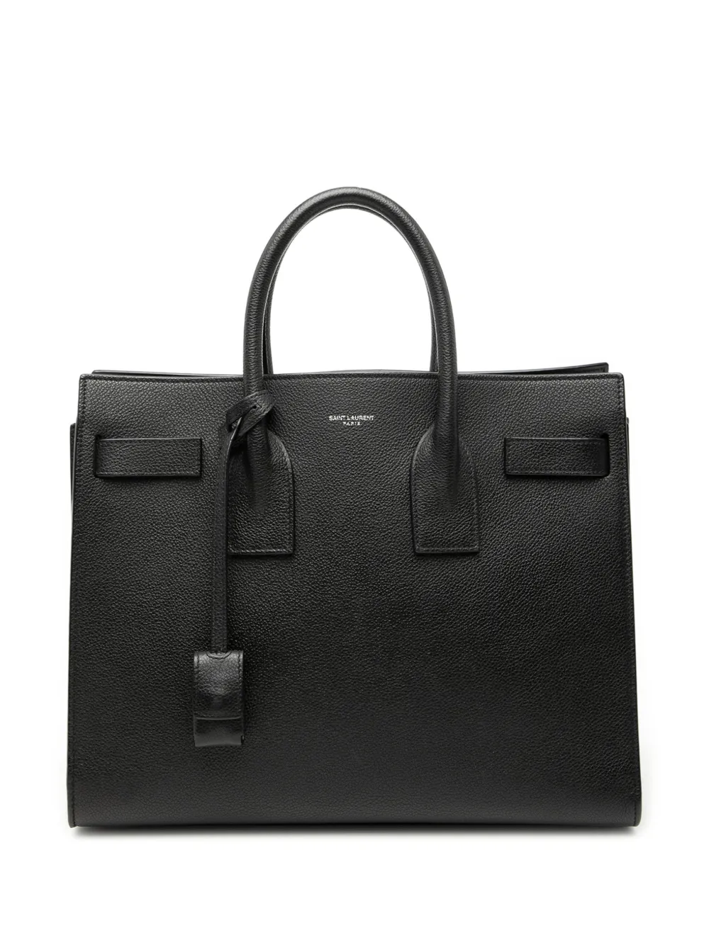 Saint Laurent Pre-Owned 2022 Small Grained Calfskin Sac de Jour satchel - Nero