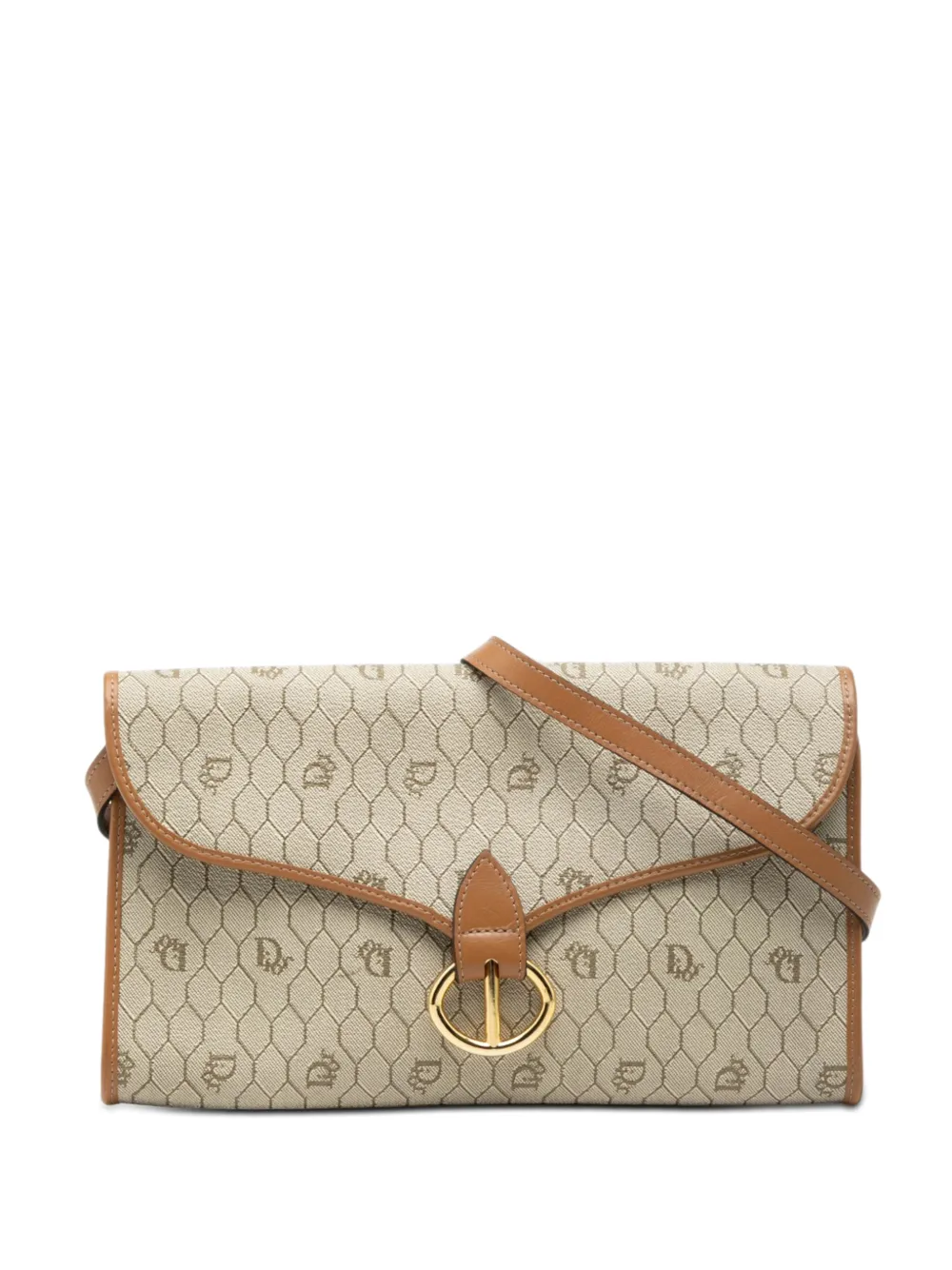 Christian Dior Pre-Owned 20th Century Honeycomb Coated Canvas crossbody bag - Toni neutri