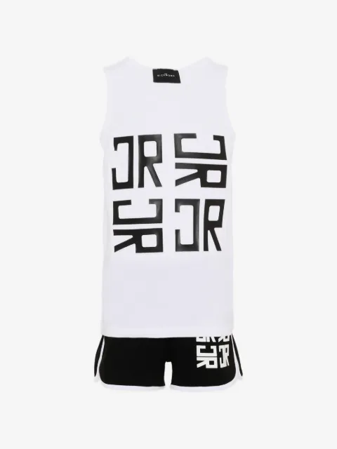 John Richmond Junior traje deportivo con logo estampado