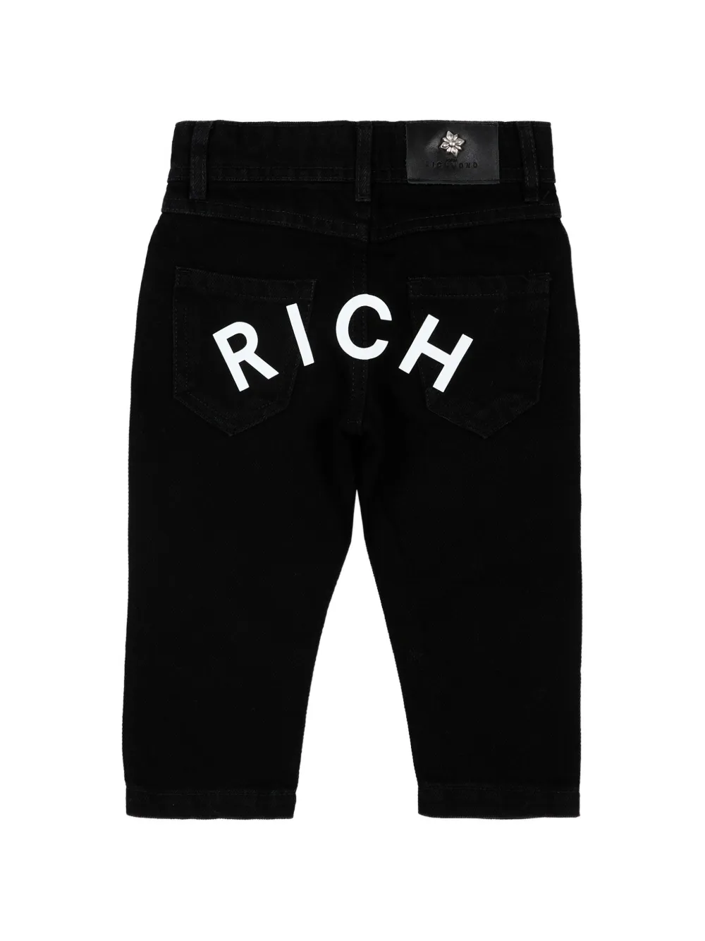 John Richmond Junior Jeans met logoprint Zwart