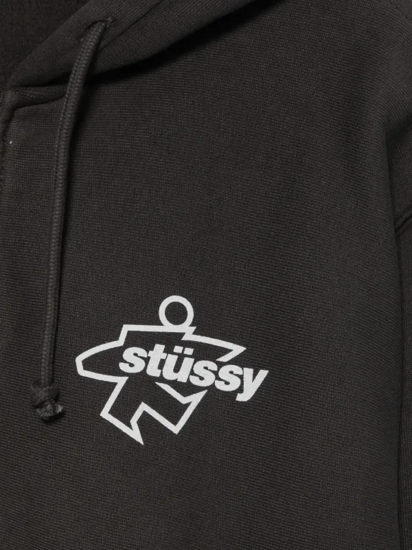 Stüssy Surf Size Gar. logo-print zip-up Hoodie | Grey | FARFETCH