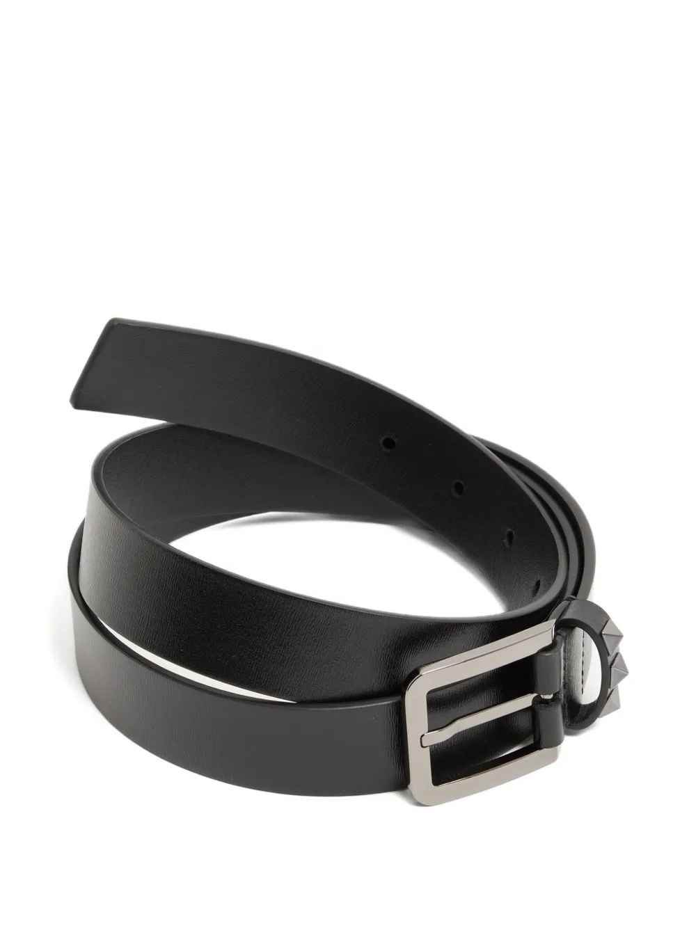 Valentino Garavani Rockstud kalfsleren riem Zwart