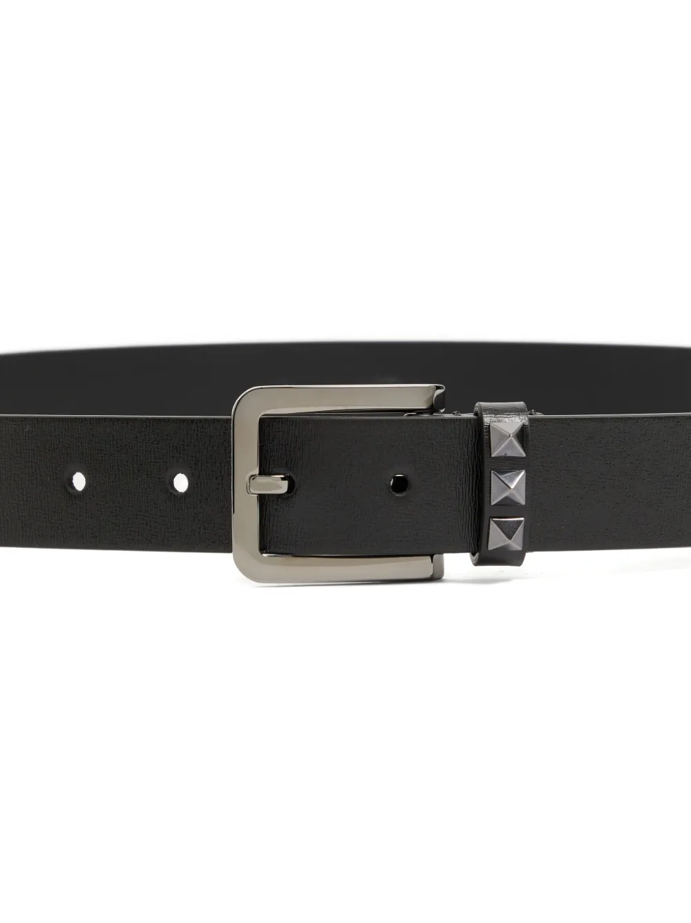 Valentino Garavani Rockstud kalfsleren riem Zwart