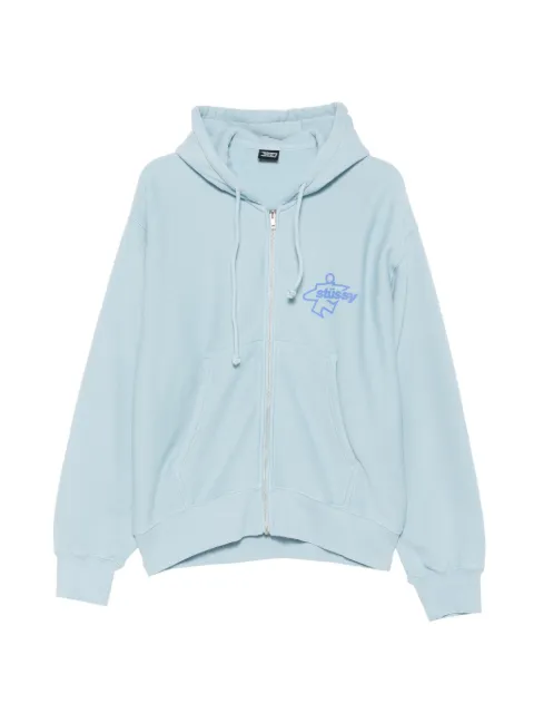Stüssy Surf Size Gar. logo-print zip-up hoodie