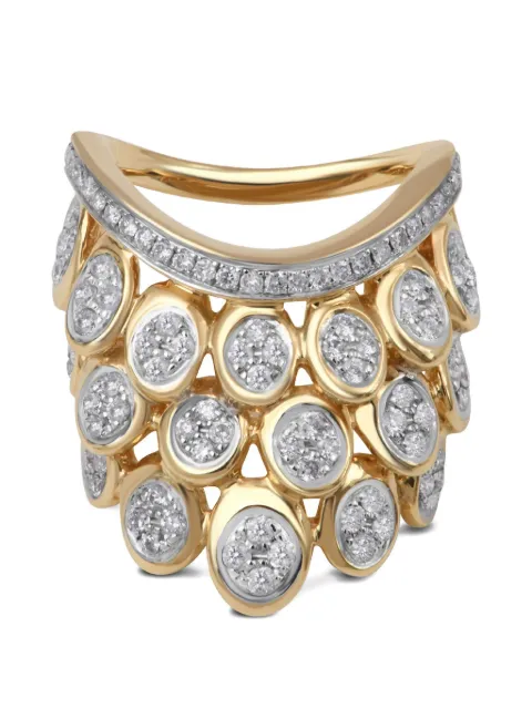 Rainbow K Blossom Pave diamond ring