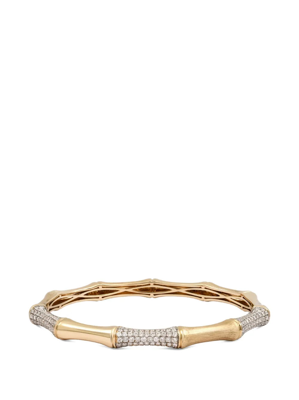 Rainbow K Bracciale Bamboo con diamanti - Oro