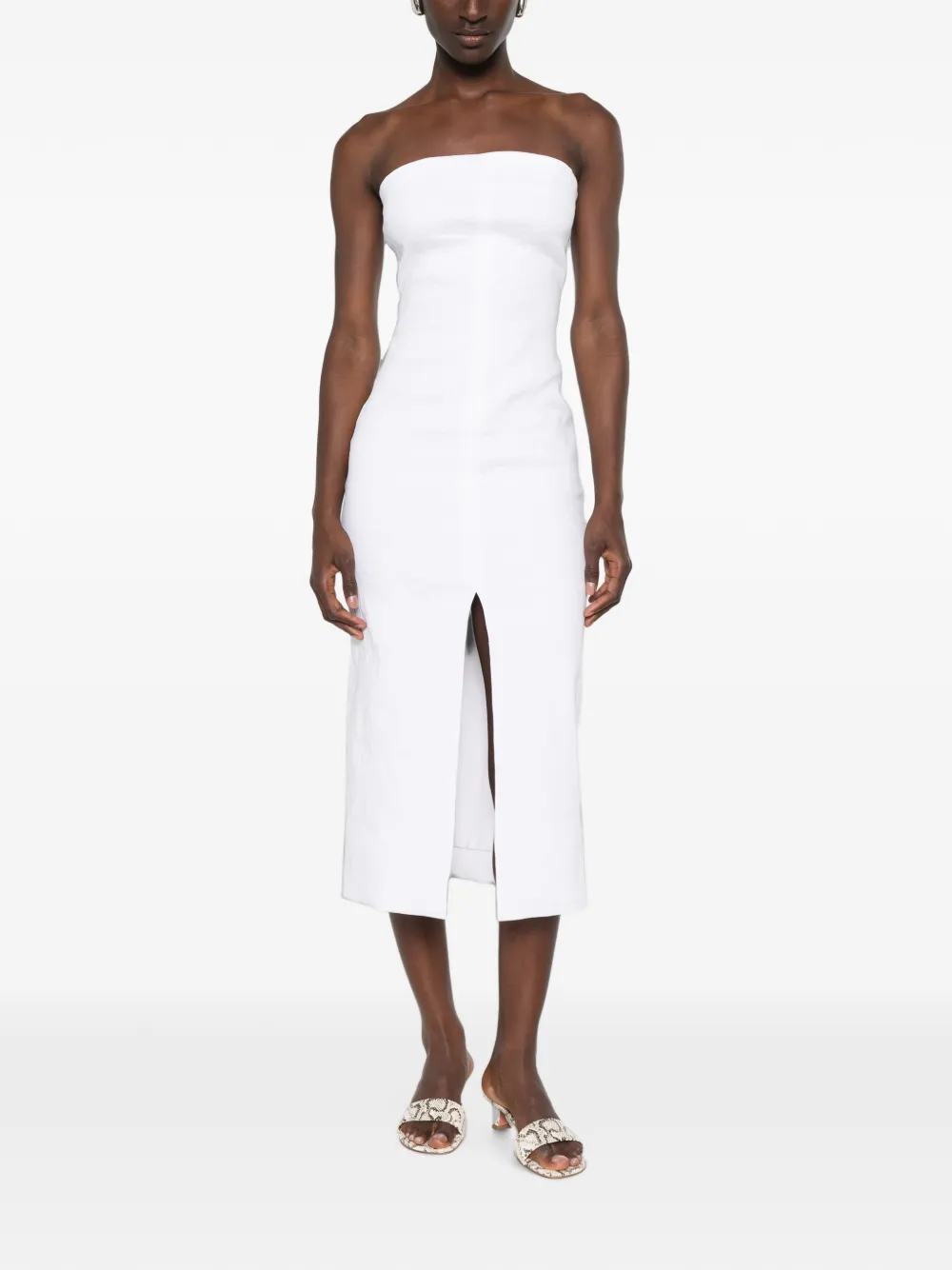 Brandon Maxwell Ames jurk Wit