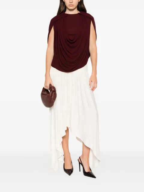 Brandon Maxwell The Astor draped jersey blouse