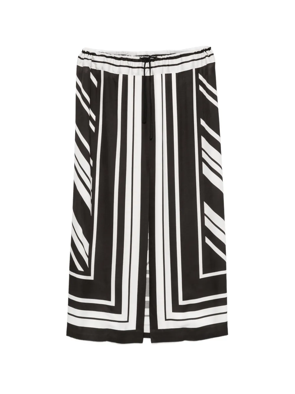 Brandon Maxwell Jameson striped maxi skirt - Schwarz