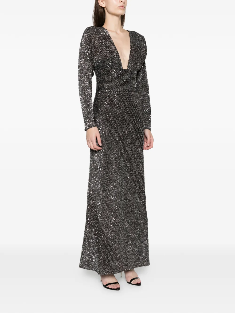 Missoni long dress with sequins Grijs